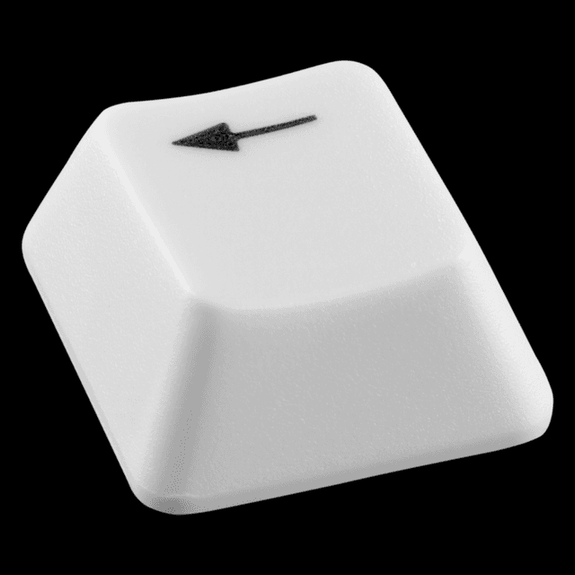 White keycap with a left arrow